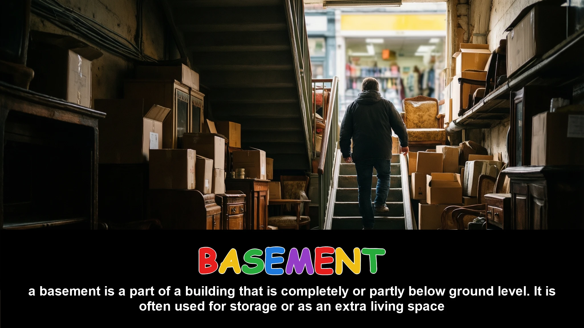 English Illustration for basement